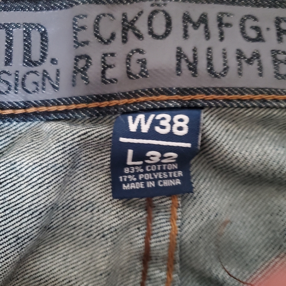 Ecko Mens Dark Wash W38 L32 Straight Leg Jeans - Picture 2 of 8